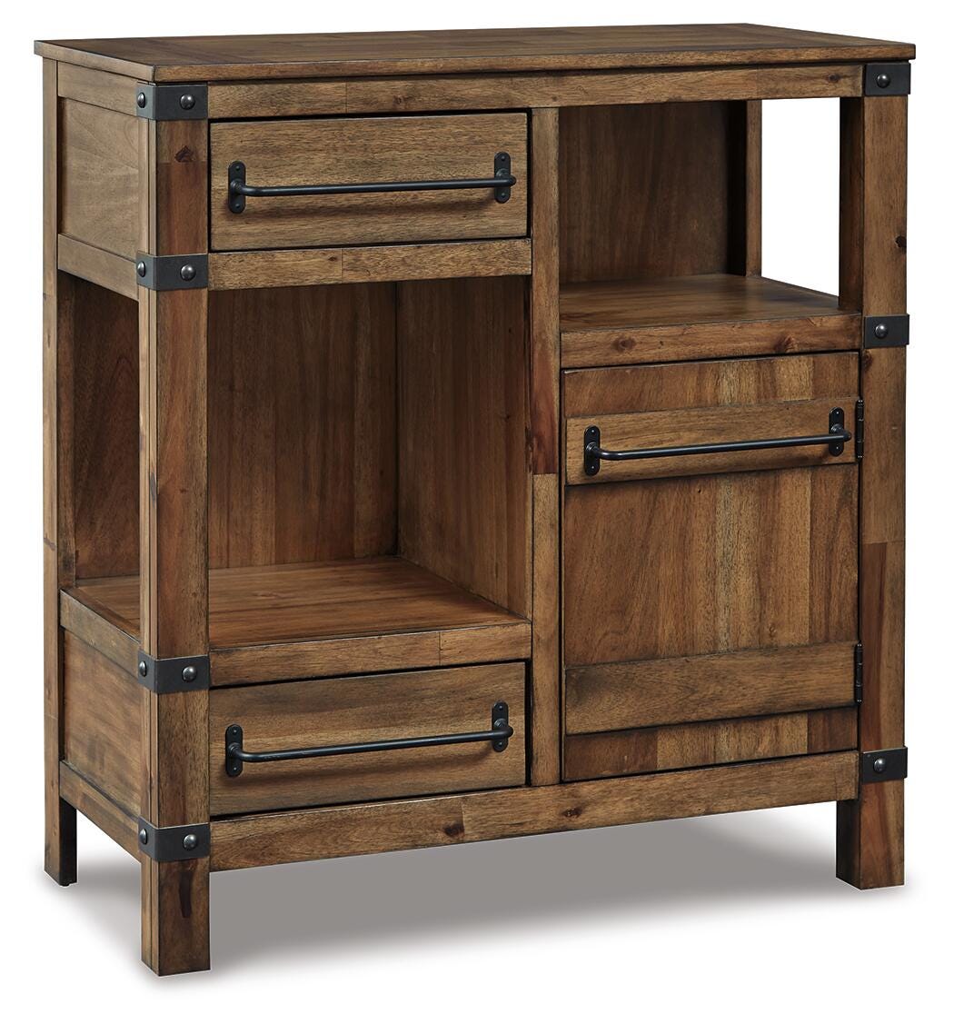 Roybeck Accent Cabinet - Light Brown/Bronze