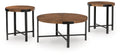 Crosstrail Occasional Table Set (3/CN) - Brown