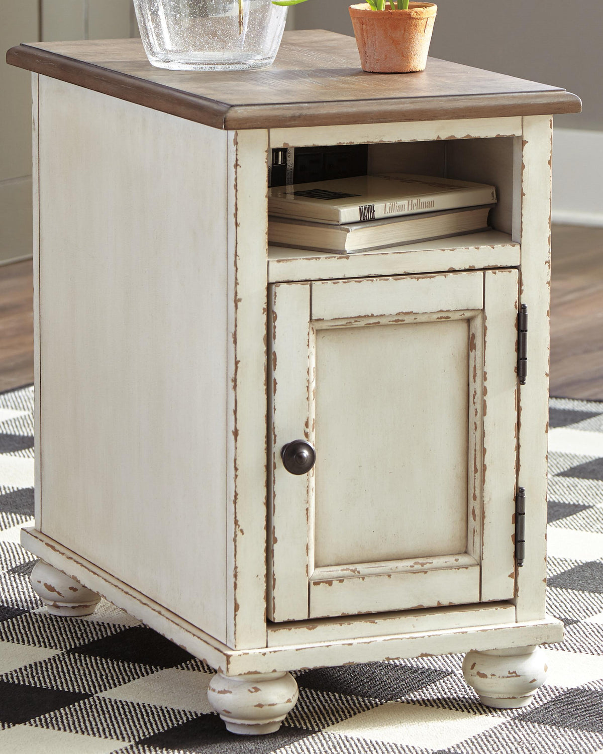 Realyn Tables Collection - White/Brown