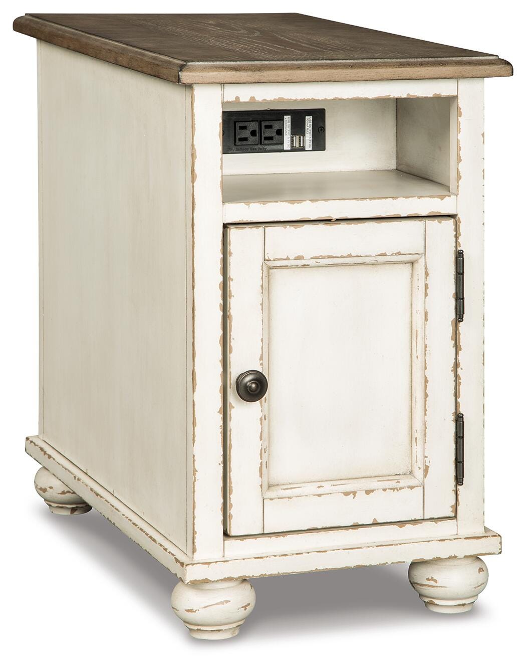 Realyn Tables Collection - White/Brown