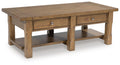 Vandenmore Rectangular Cocktail Table - Medium Brown