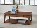 Trenmour Rectangular Cocktail Table - Medium Brown