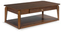 Trenmour Rectangular Cocktail Table - Medium Brown