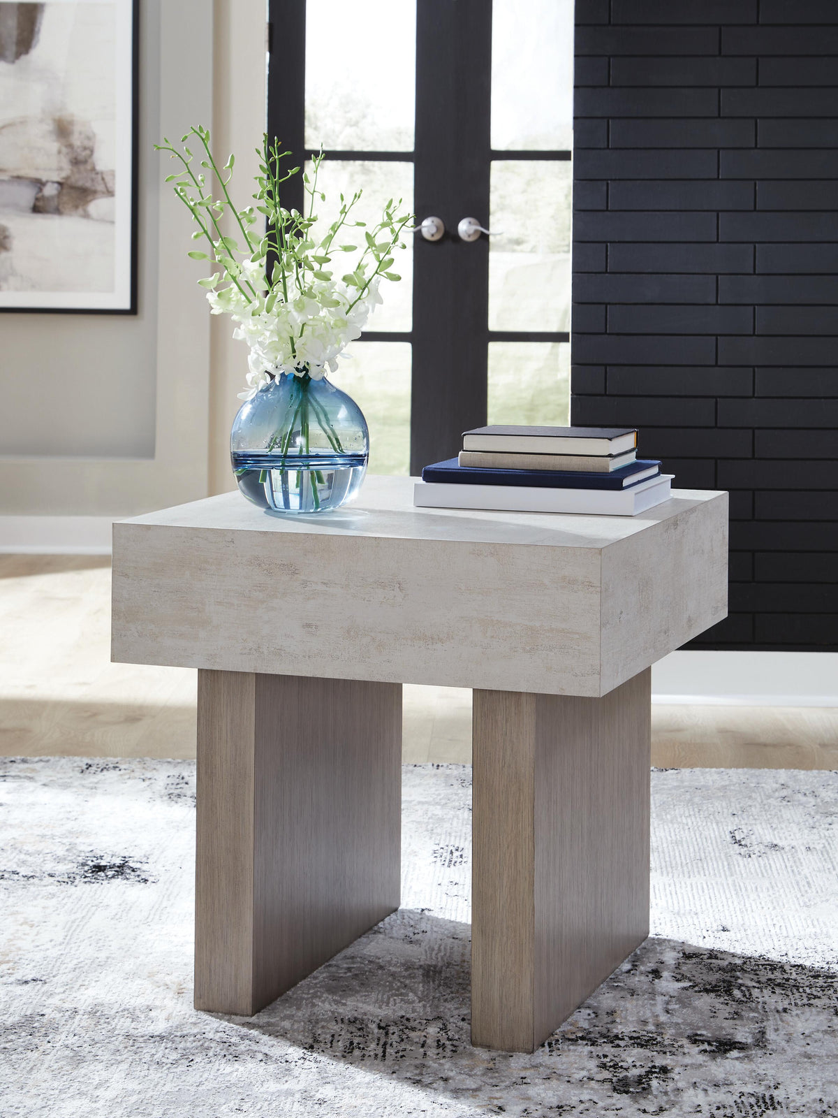 Jorlaina Tables Collection - Light Grayish Brown