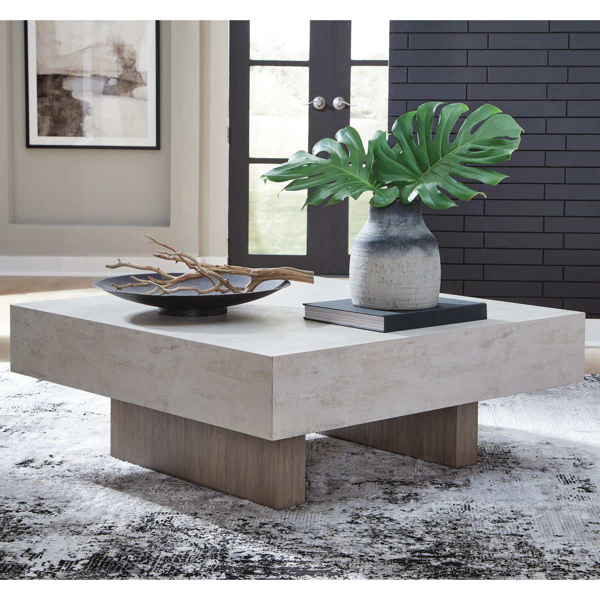 Jorlaina Tables Collection - Light Grayish Brown
