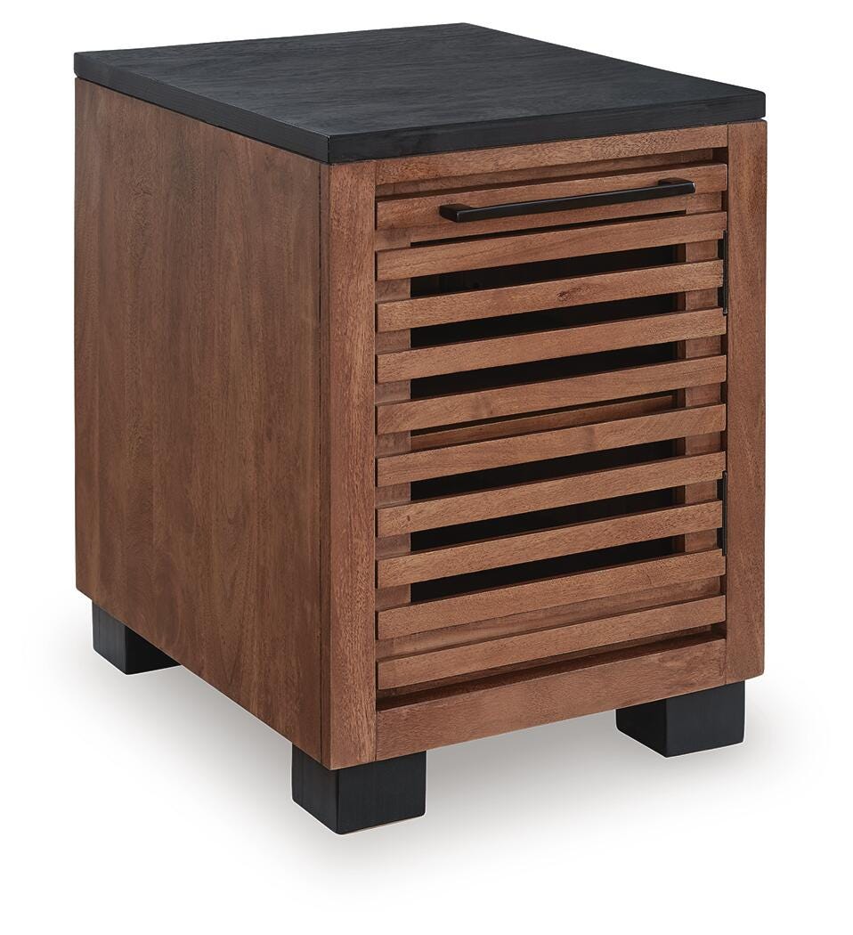 Kallari Tables Collection - Warm Brown/Black