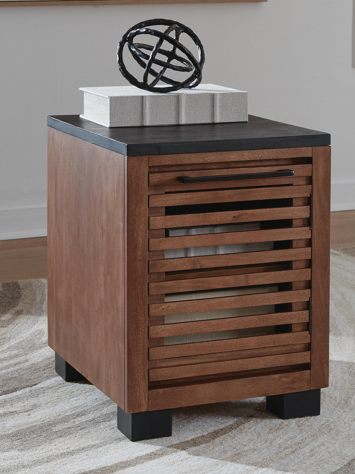 Kallari Tables Collection - Warm Brown/Black