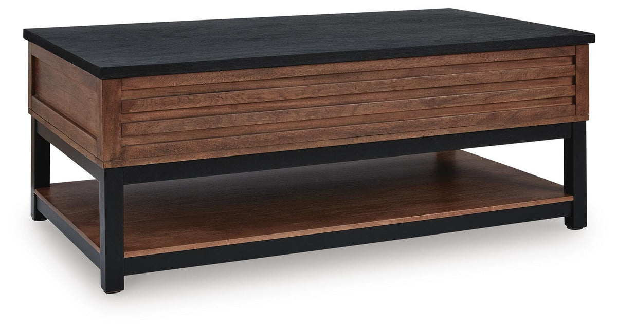 Kallari Tables Collection - Warm Brown/Black