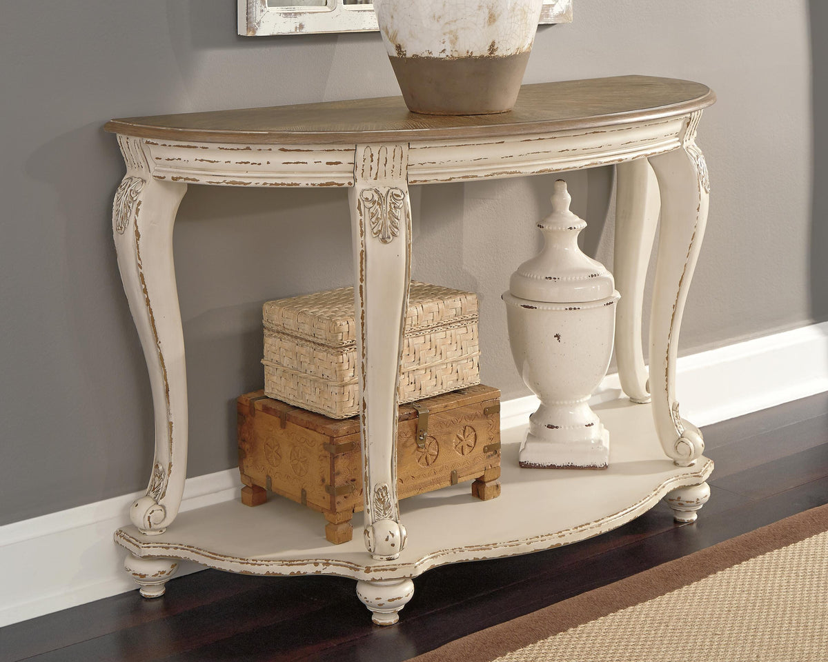Realyn Tables Collection - White/Brown