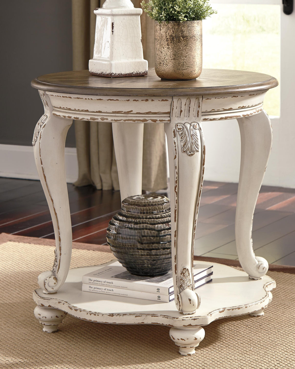 Realyn Tables Collection - White/Brown