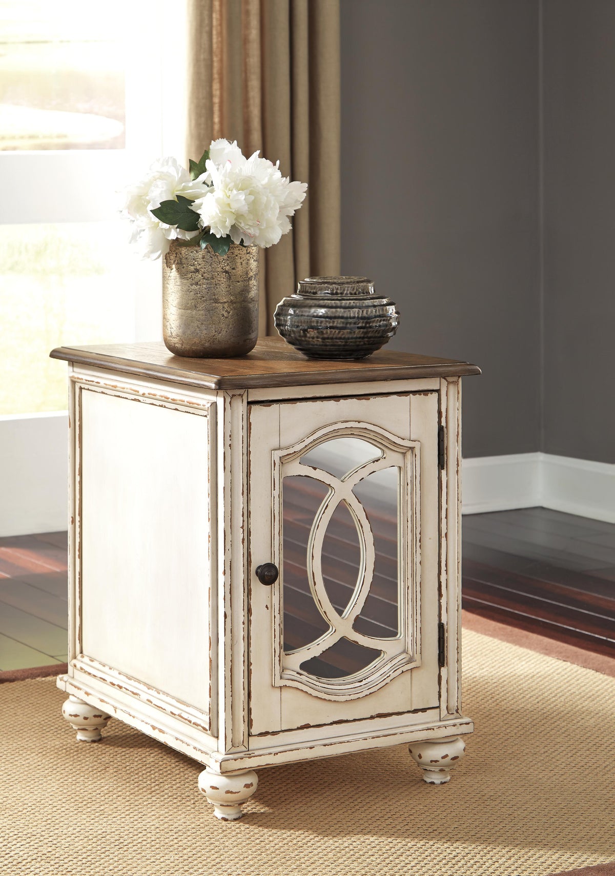 Realyn Tables Collection - White/Brown