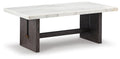 Burkhaus Tables Collection - White/Dark Brown