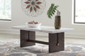 Burkhaus Tables Collection - White/Dark Brown