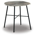 Laverford Round End Table - Chrome/Black