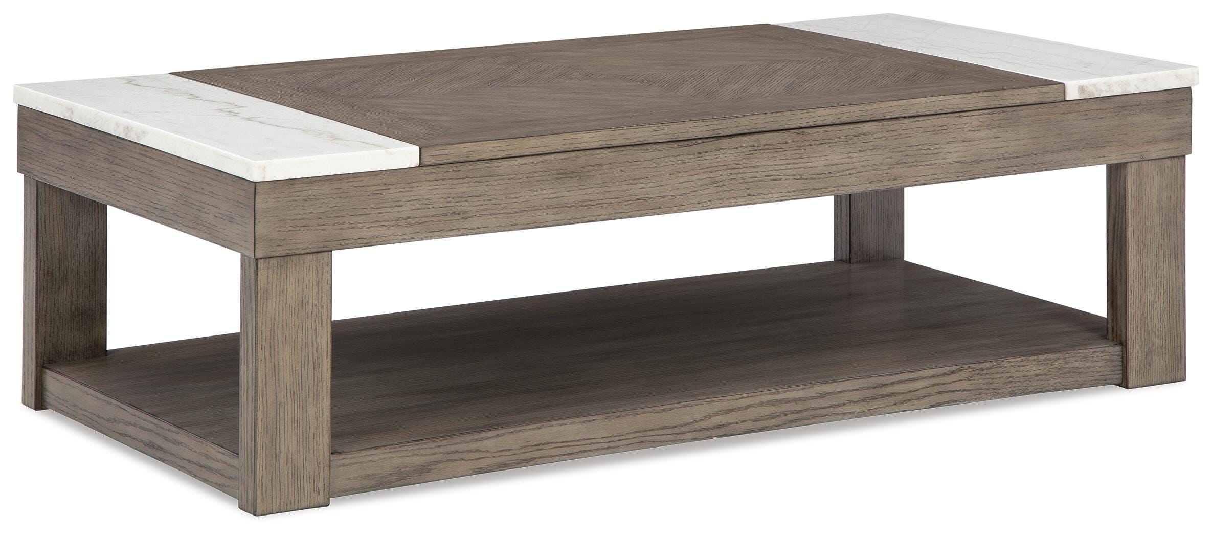 Loyaska Tables Collection - Grayish Brown/White