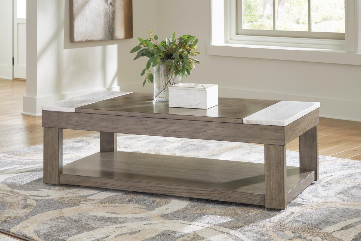 Loyaska Tables Collection - Grayish Brown/White