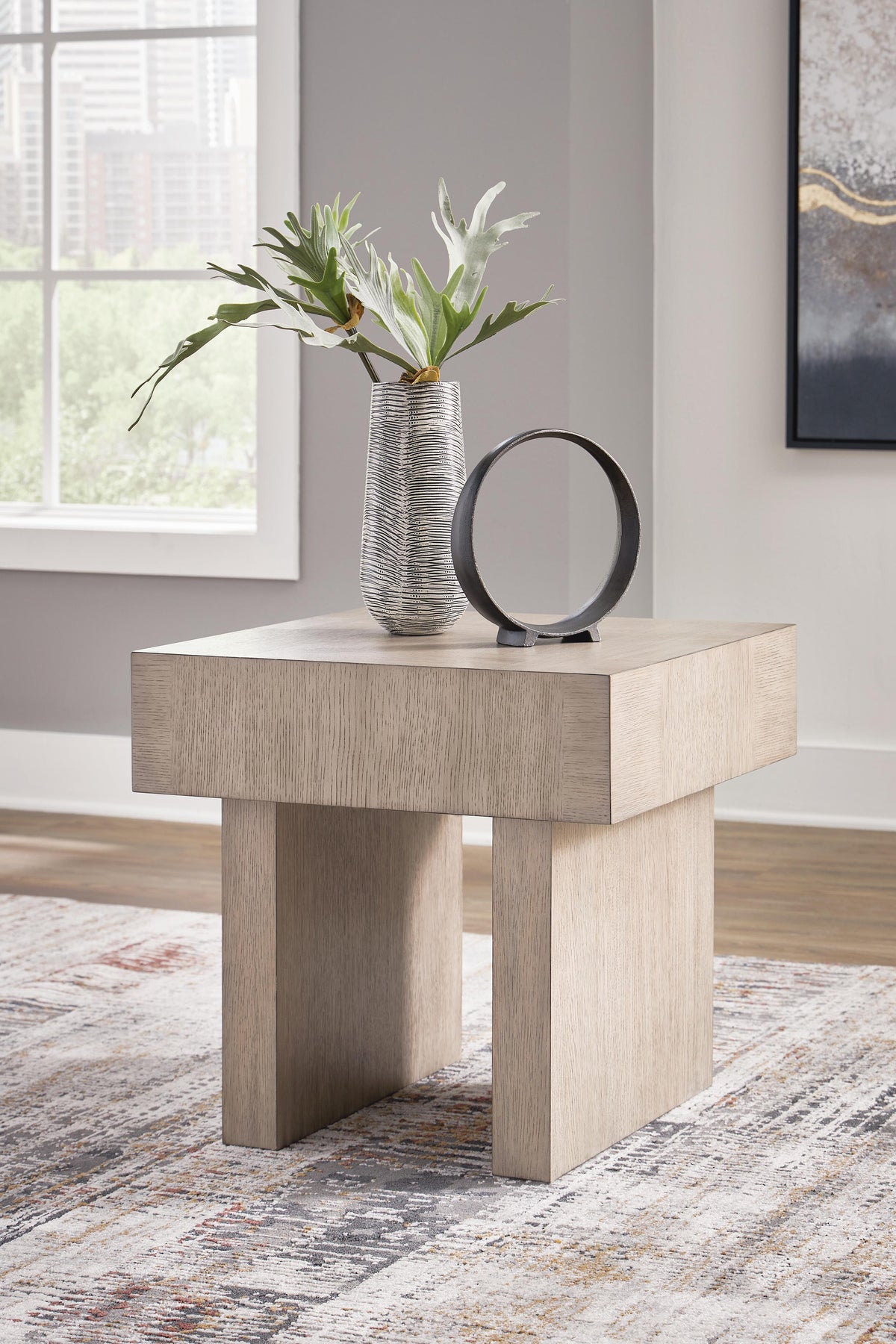 Jorlaina Tables Collection - Light Grayish Brown