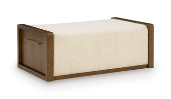 Marxmore UPH Ottoman with Storage - Brown
