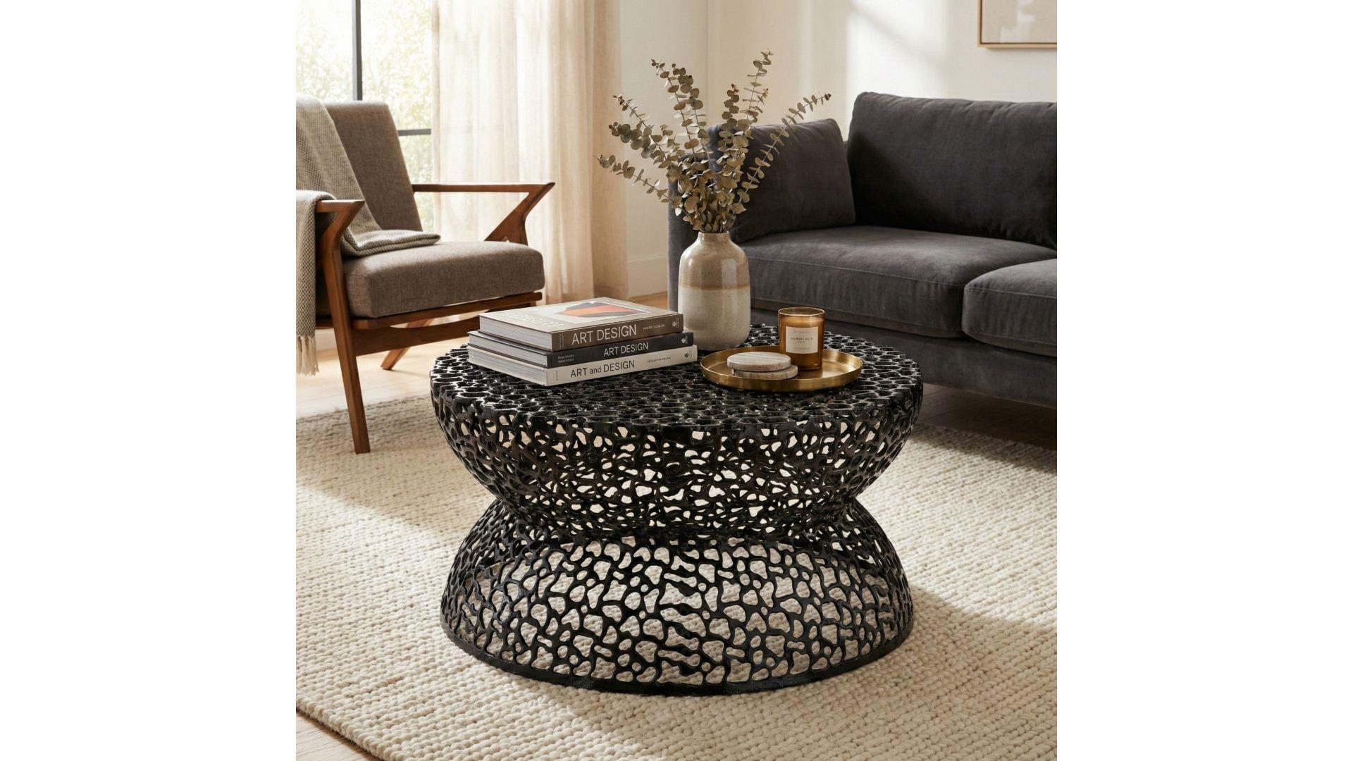 T3704 Round Coffee Table Black