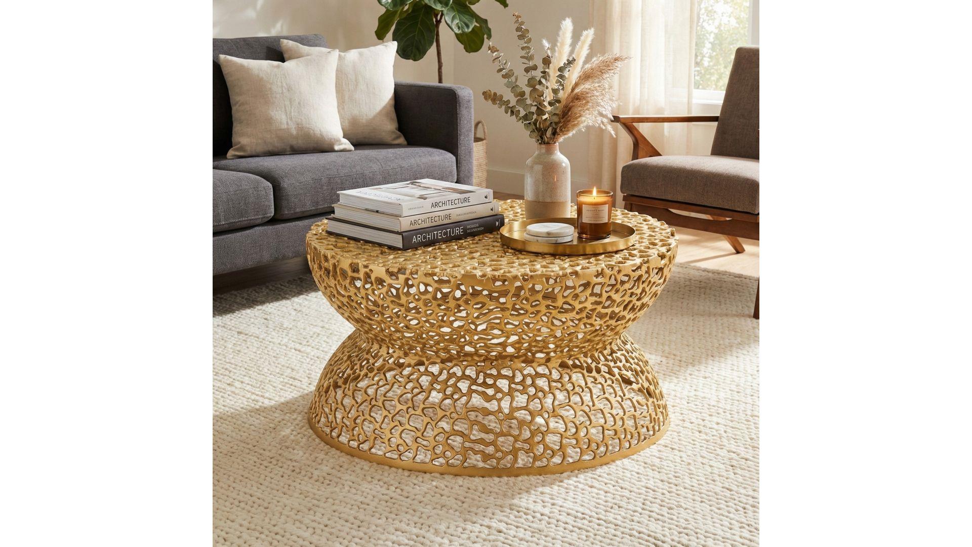 T3704 Round Coffee Table Gold