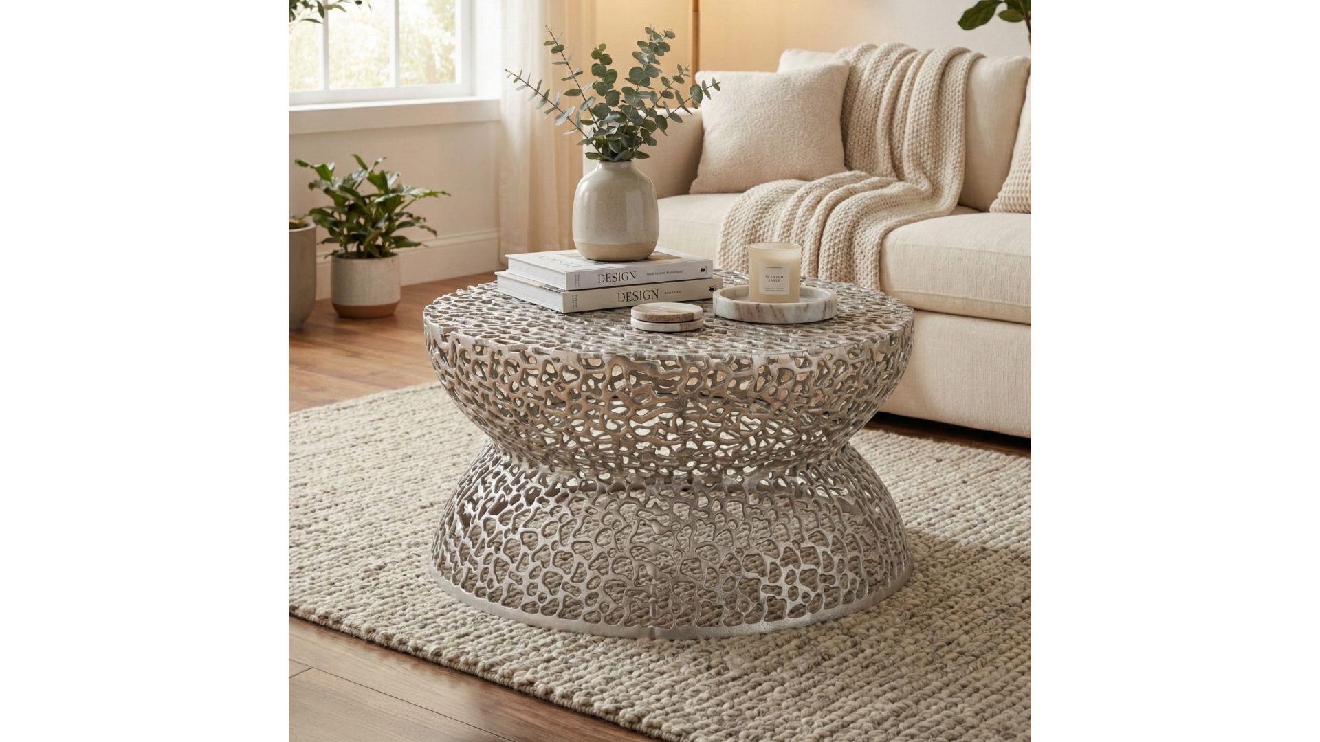 T3704 Round Coffee Table Silver