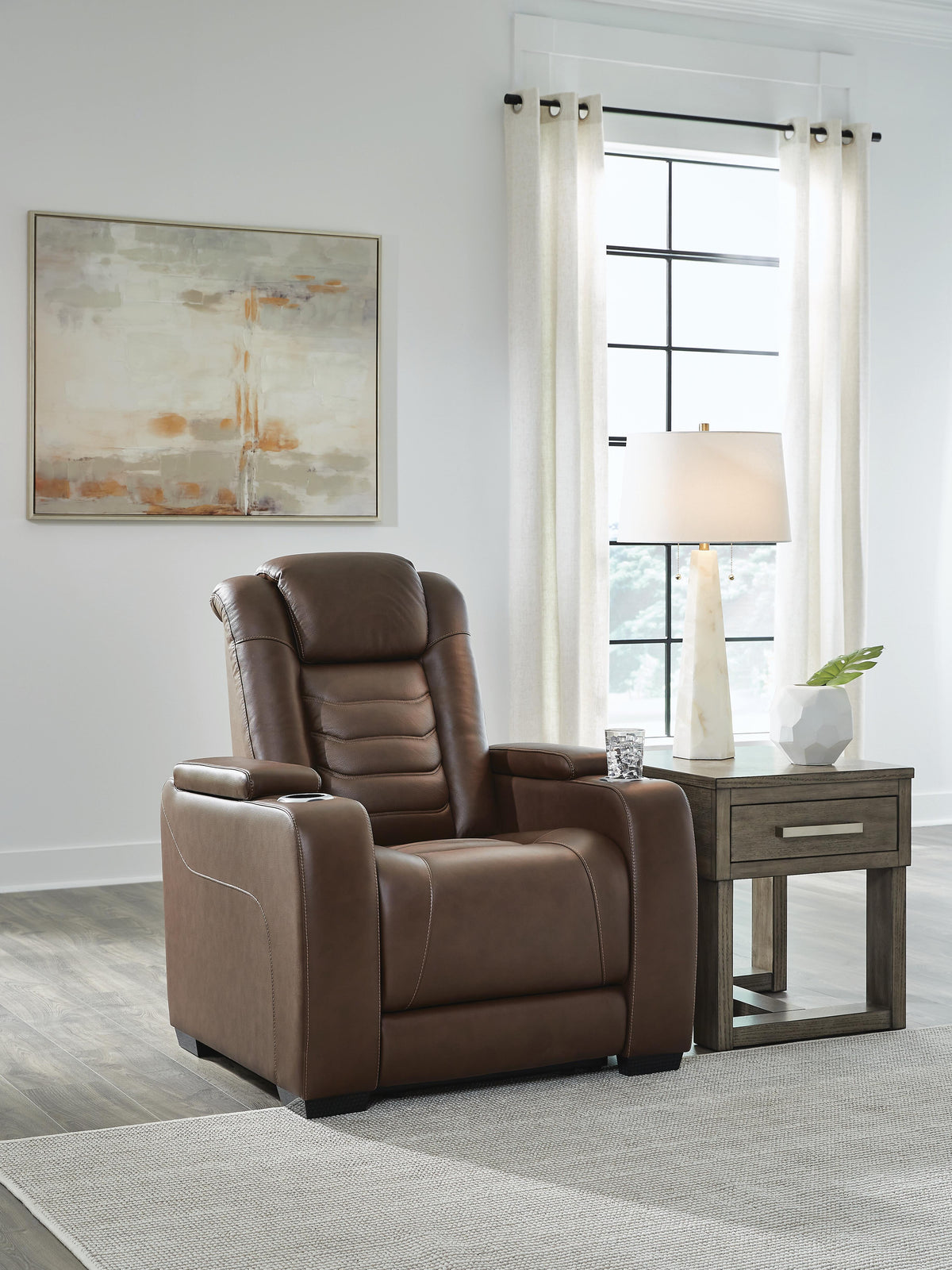 High Impact PWR Recliner/ADJ Headrest - Tobacco