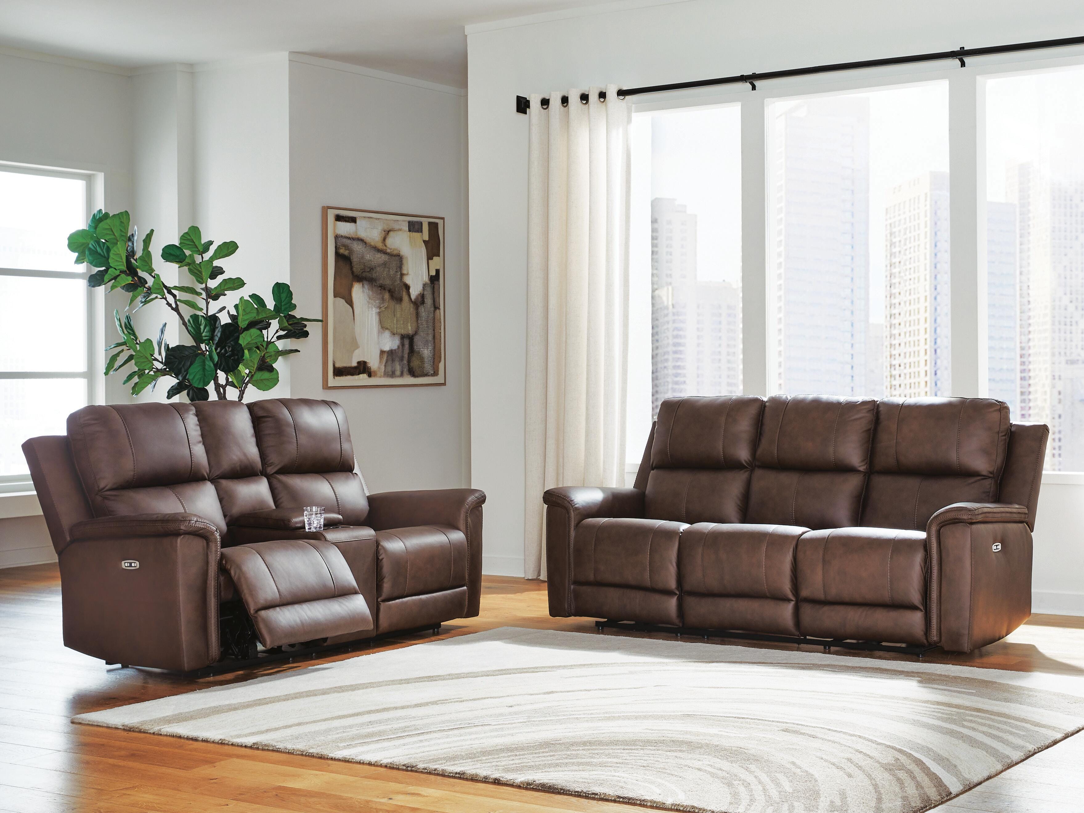 Beryton Sofa and Loveseat - Espresso