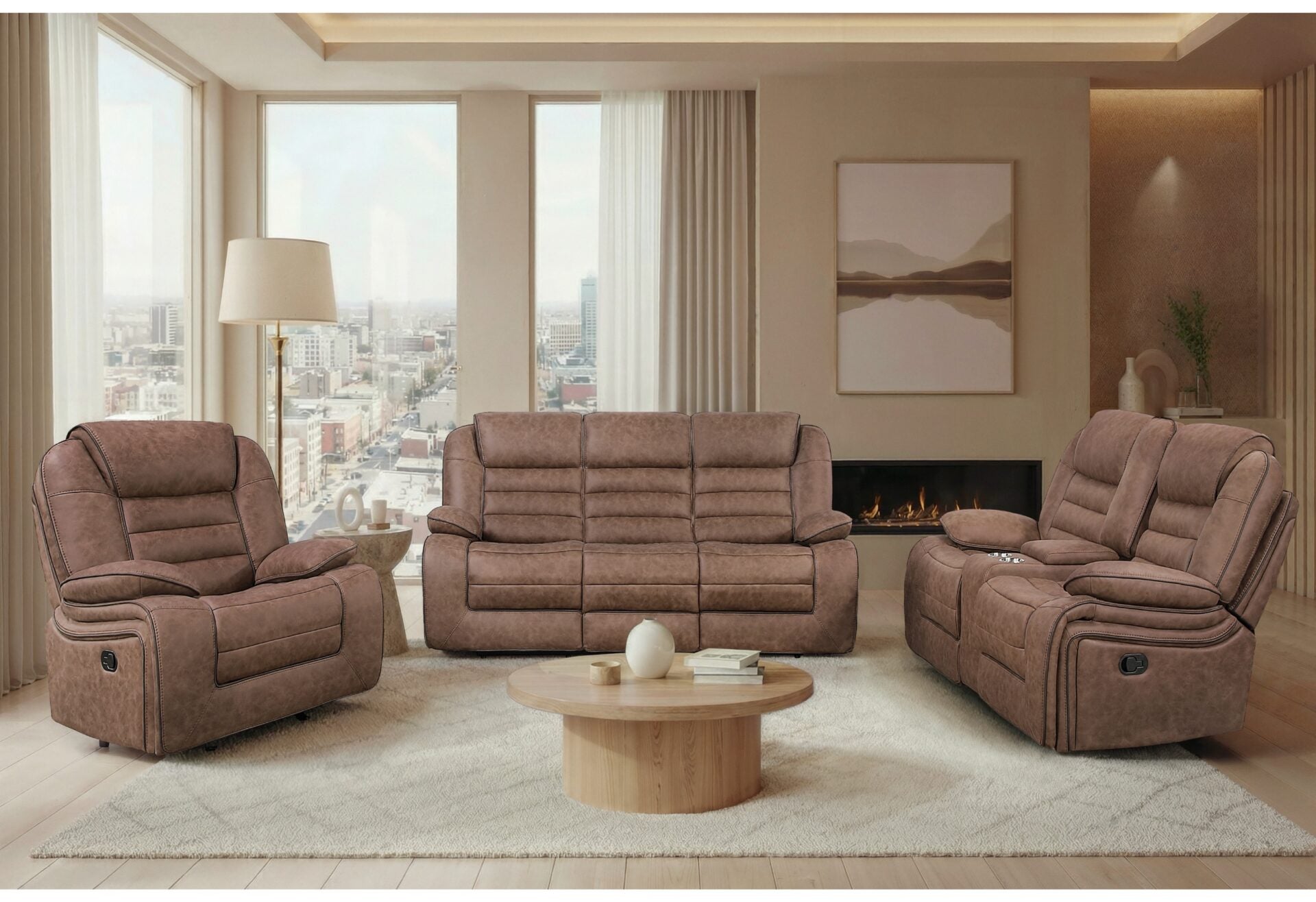 U2250 Living Room Collection - Brown