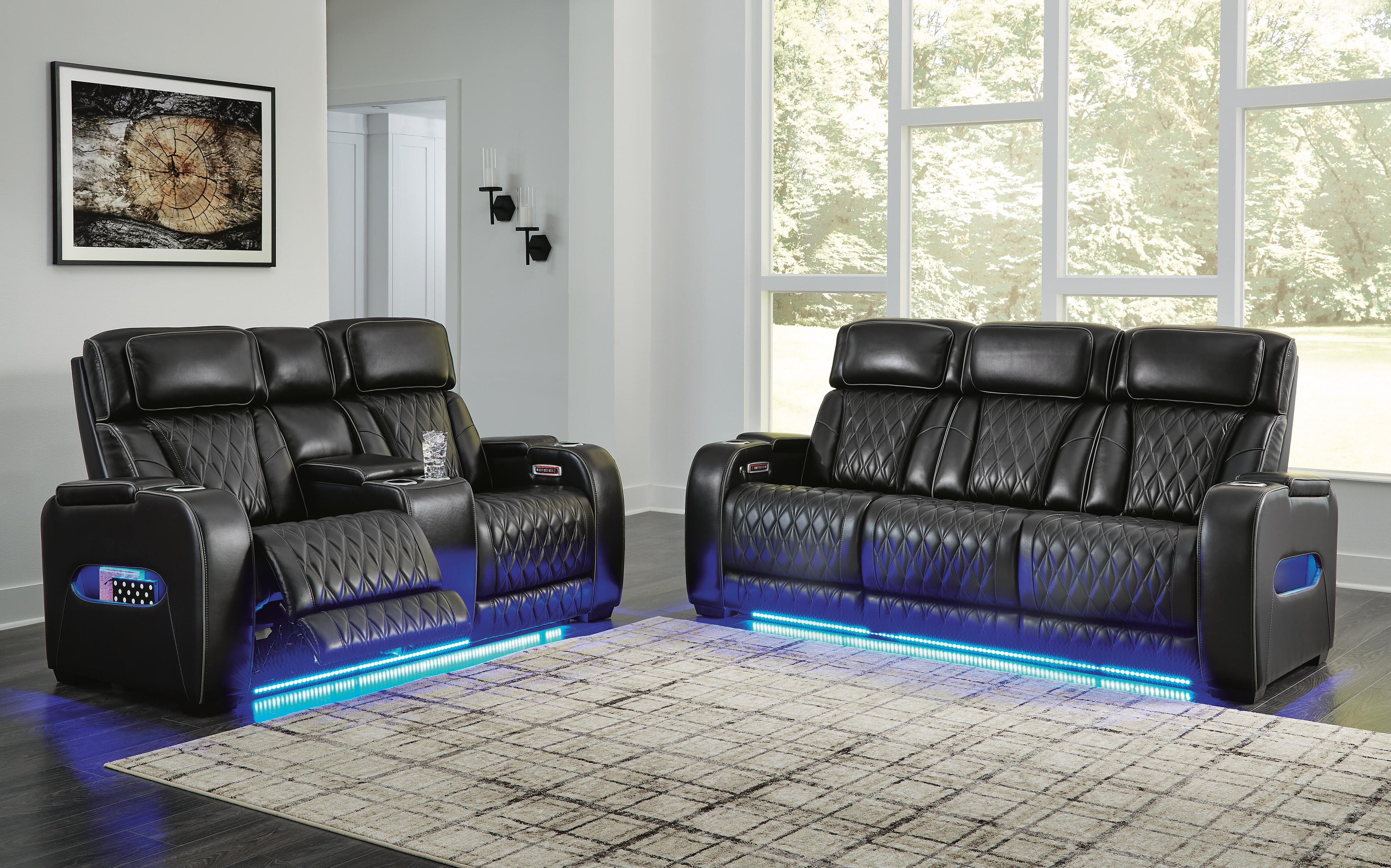 Boyington Sofa and Loveseat - Black