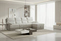 U3822 Grey/Ice Sectional With Pullout Bed And USB