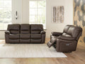 Leesworth Sofa and Loveseat - Dark Brown