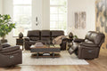 Leesworth Living Room Sets Collection - Dark Brown