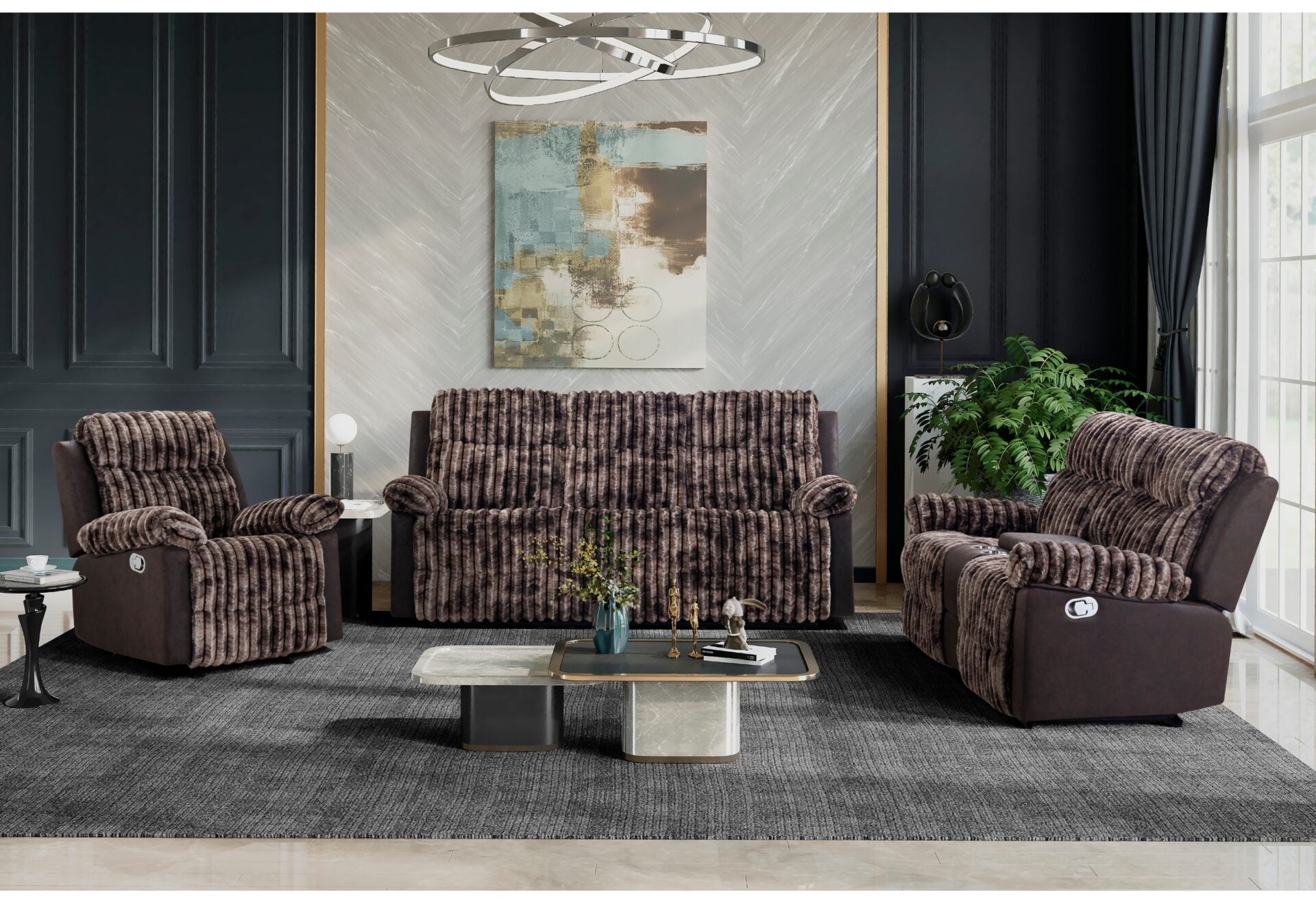 U6028 Living Room Collection - Brown