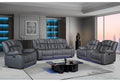 U7068/U7069 Grey 10 Pwr Rec Sofa/Pwr Crls W/LED & Immerse Spkr/Pwr Rec