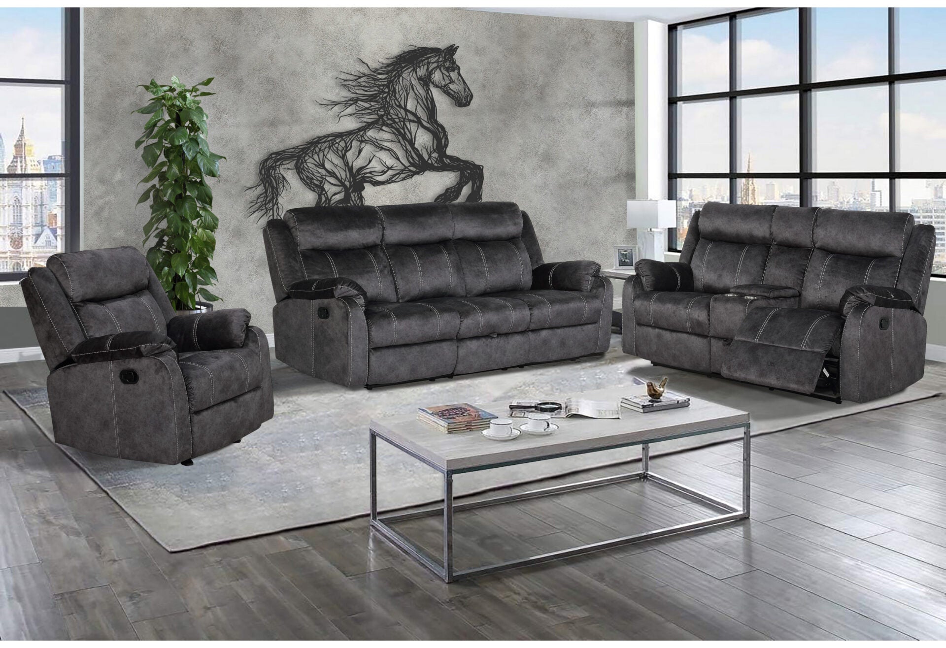 U7303 Living Room Collection - Granite