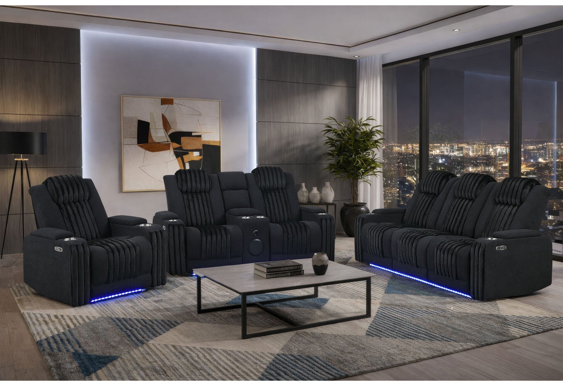 U8000 Living Room Collection - Black