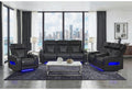 U8611 Blanche Charcoal P2 Pwr Rec Sofa/Pwr Console Rec Loveseat