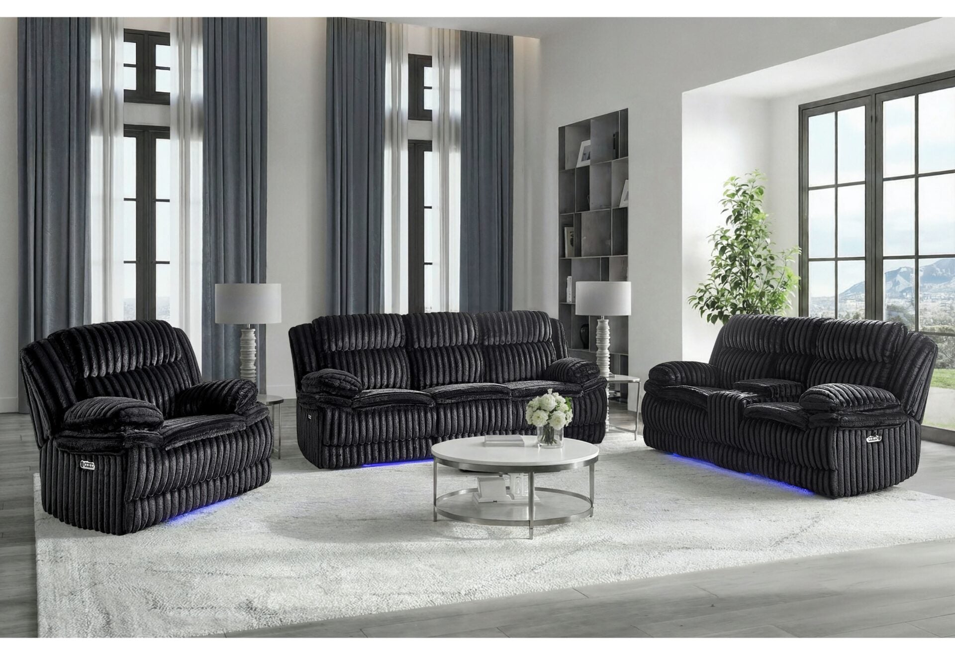 U8686 Living Room Collection - Black