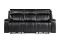 U8881 Black Leather Power Reclining Sofa With Immerse Sound