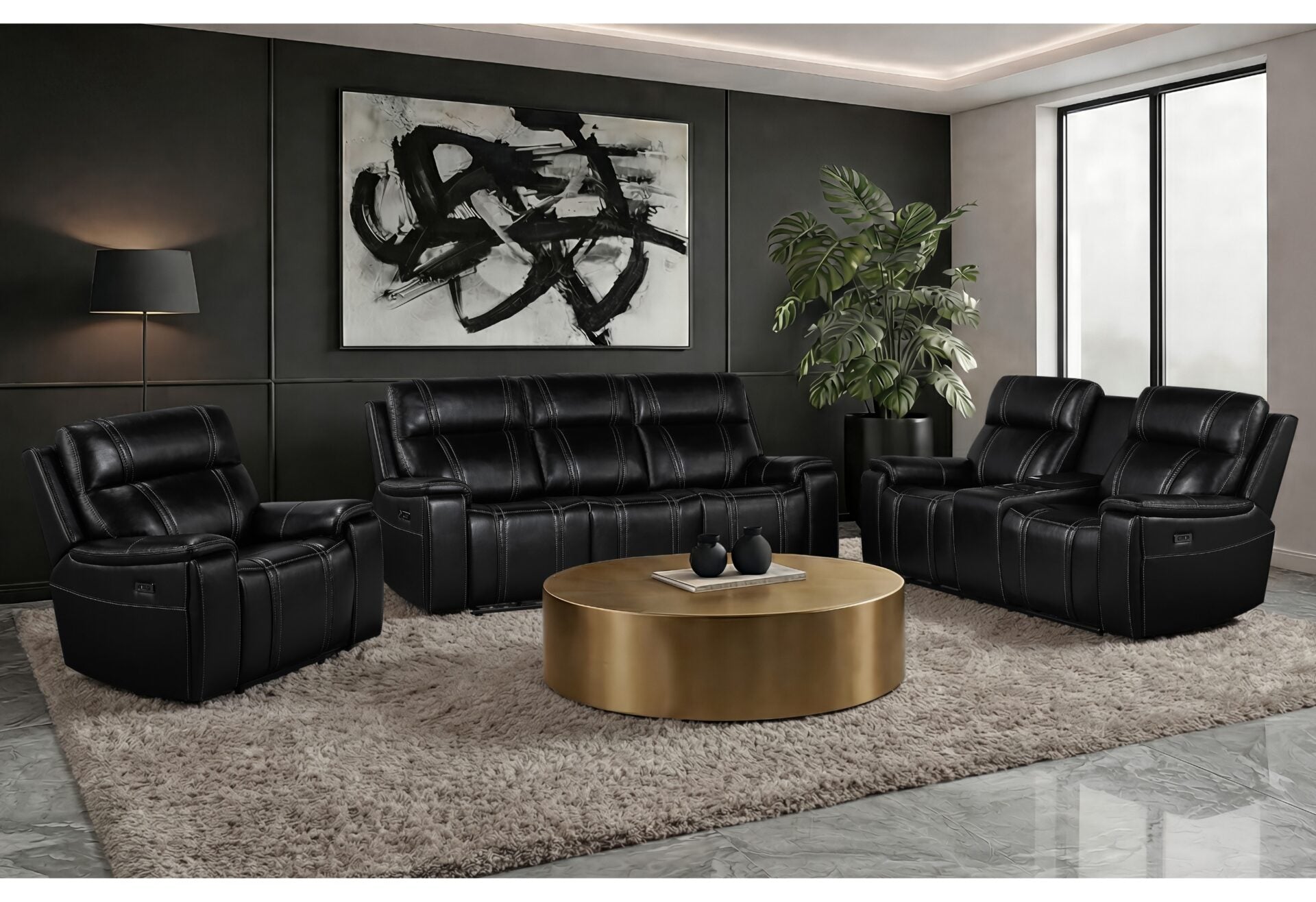 U8880 Living Room Collection - Black