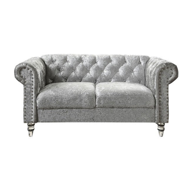 U9550 GREY VELVET SOFA COLLECTION ( !! SUPER SALE !! )
