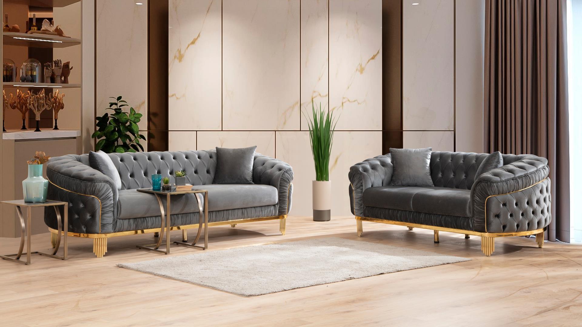 Vanessa Living Room Collection - Gray