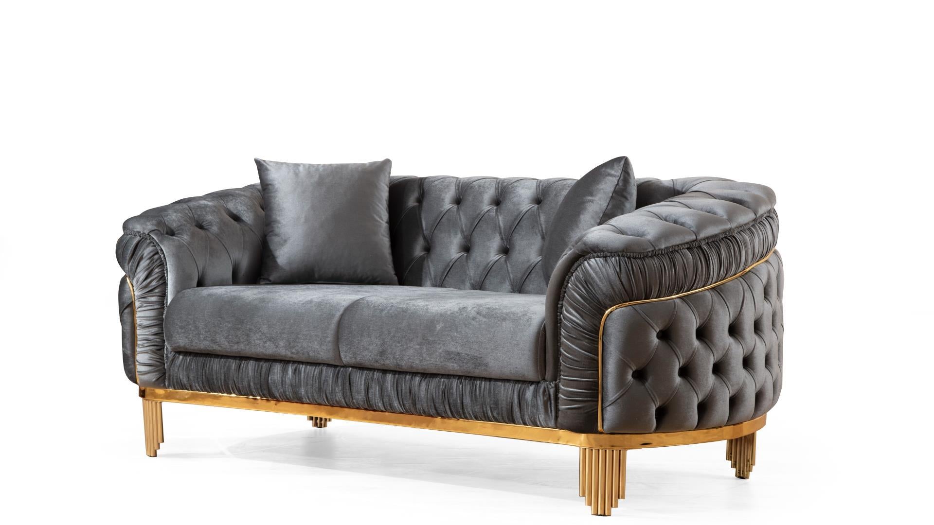 Vanessa Living Room Collection - Gray