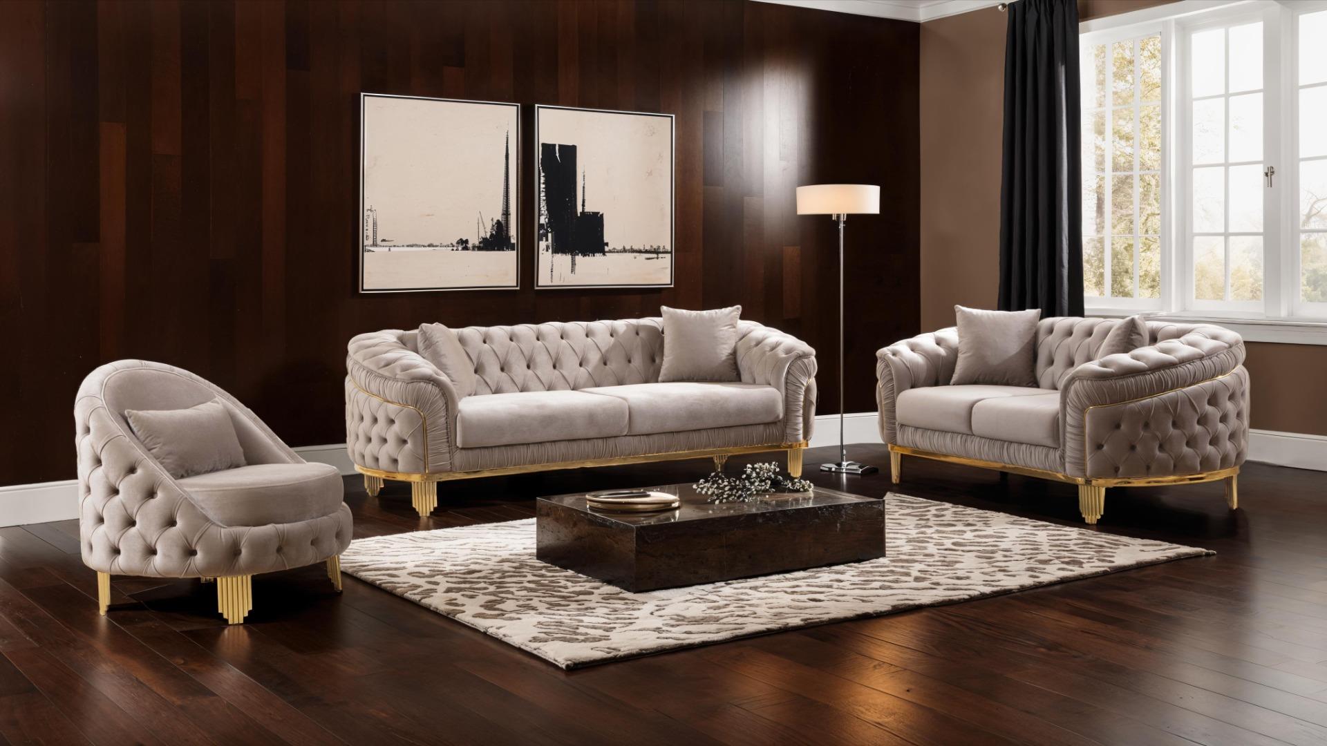 Vanessa Living Room Collection - Taupe