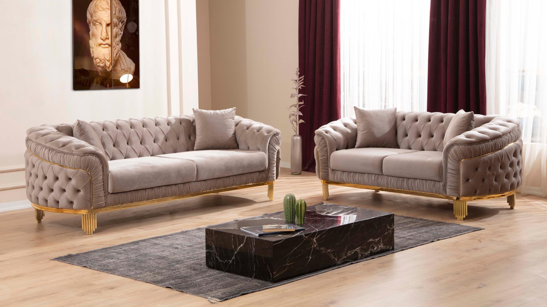 Vanessa Living Room Collection - Taupe
