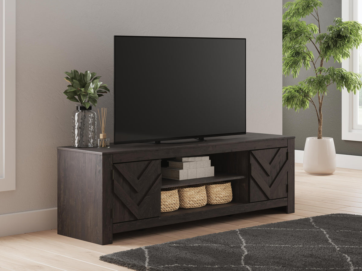 Cayboni LG TV Stand w/Fireplace Option - Black