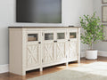 Bolanburg Extra Large TV Stand - White/Weathered Gray