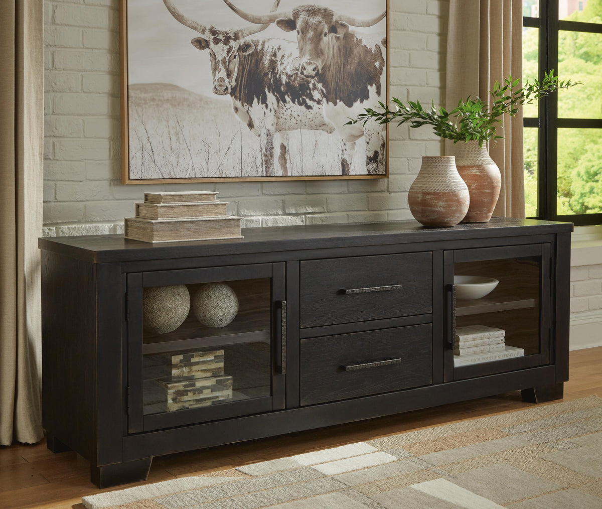 Galliden Extra Large TV Stand - Black