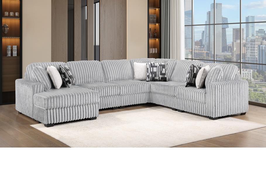 Snuggle Sectional In Gray