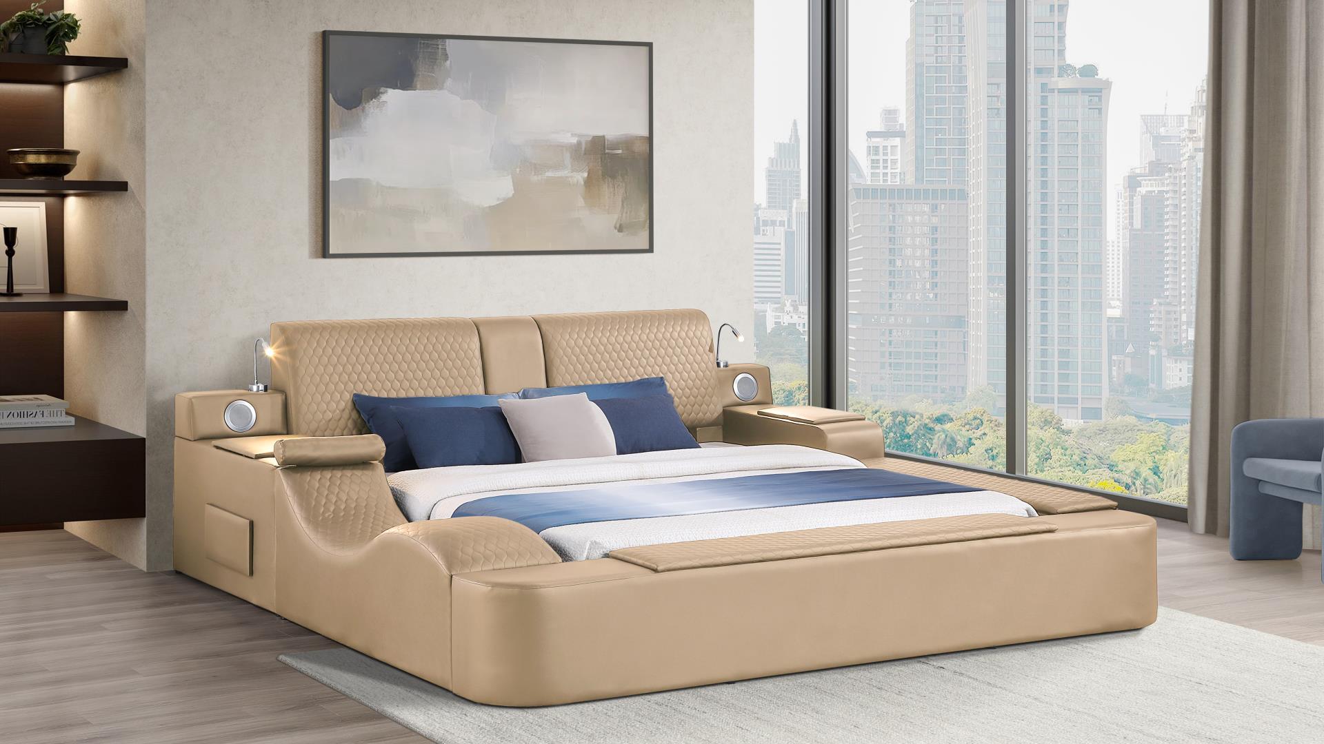 Zoya Beds in Caramel